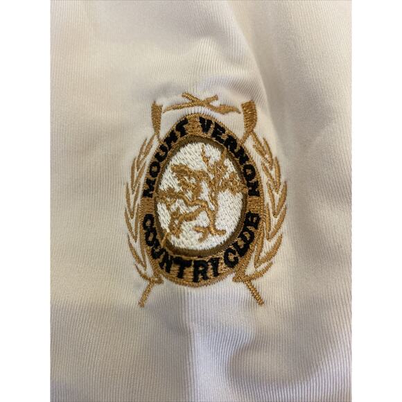 Footjoy Shirt Mens Extra Large White Polo Golf Striped Athletic Mt Vernon Club - Picture 4 of 11